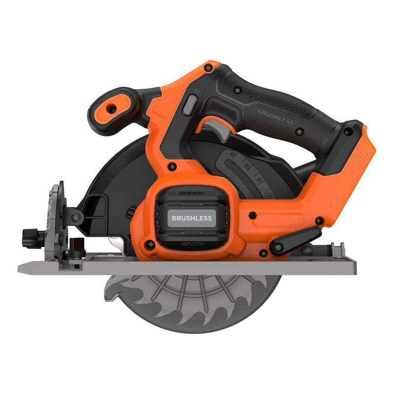 Load image into Gallery viewer, Black+decker 18v brushless cirkelzaag 165mm handcirkelzaag (zwart oranje, accu en oplader niet inbegrepen)
