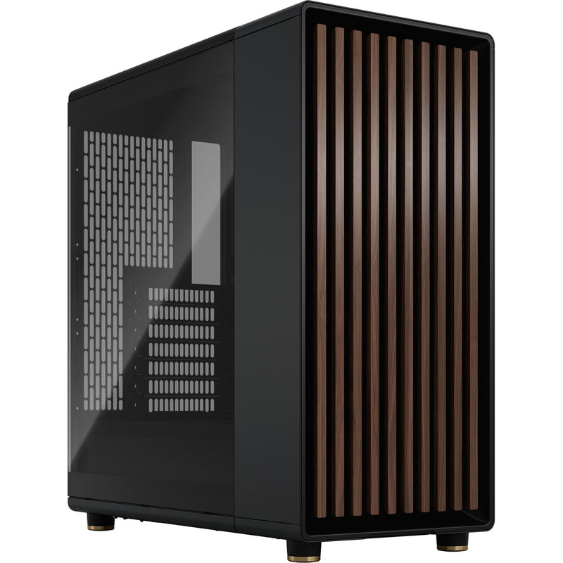 Load image into Gallery viewer, Fractal design north midi tower behuizing (zwart houtkleur | 2x usb-a | 1x usb-c | tempered glass)
