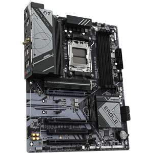 Gigabyte b650 eagle ax socket am5 moederbord (zwart grijs, raid, gb-lan, wi-fi 6e, bt, sound, atx)