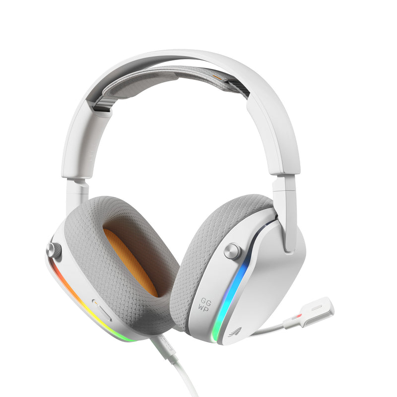 Load image into Gallery viewer, Glorious ghs eternal rgb - stereo rgb gamingheadset over-ear gaming headset (wit, pc, ps5, ps4, switch, usb-c)
