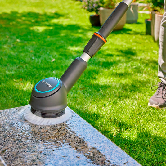 Gardena accu-multireiniger aquabrush universal 04 18v p4a set vloerreiniger (grijs turquoise, 14842-20)