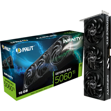 Palit geforce rtx 5060 ti infinity 3 16gb grafische kaart (dlss 4, 3x displayport, 1x hdmi 2.1)
