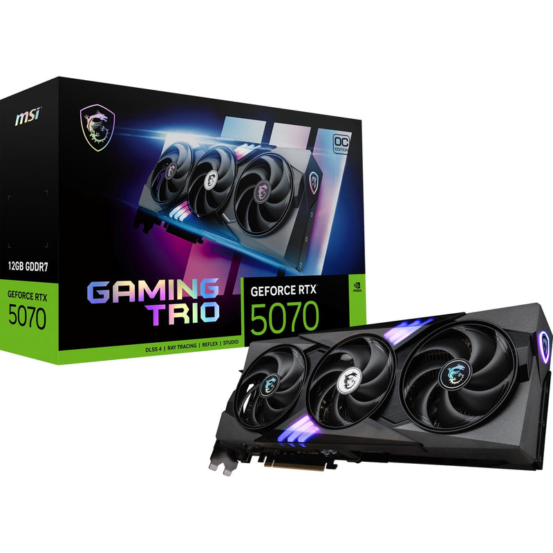 Load image into Gallery viewer, Msi geforce rtx 5070 12g gaming trio oc grafische kaart (3x displayport, 1x hdmi)
