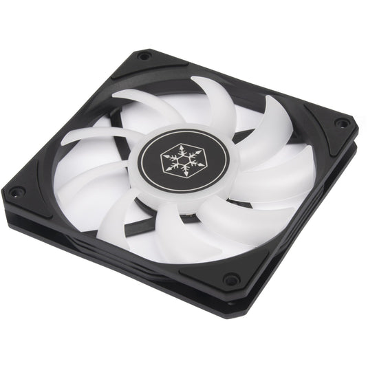 Silverstone air slimmer 120 argb case fan (zwart transparant, 120 x 120 x 15 mm, pwm)
