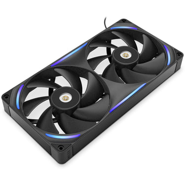 Nzxt performance fan f280x rgb case fans (zwart, 2 stuks, 280 x 140 x 30 mm, pwm)