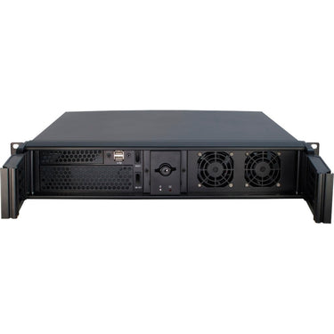 Inter-tech 2u-2098-sk rack behuizing (zwart | 2x usb-a)