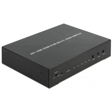 Delock kvm 4-in-1 multiview switch 4x hdmi met usb kvm-switch