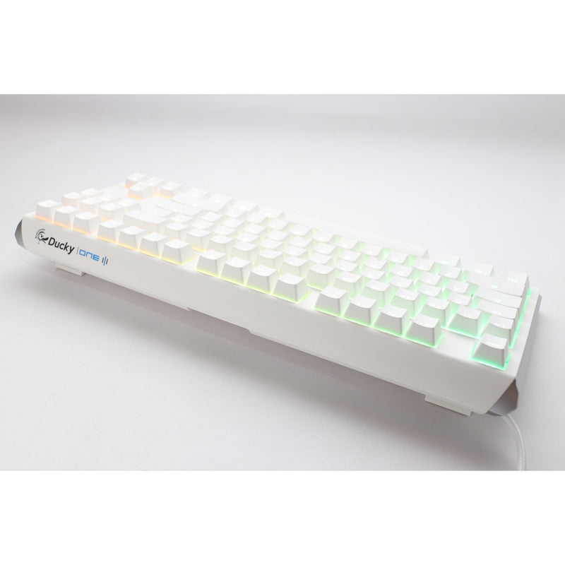 Load image into Gallery viewer, Ducky one 3 classic pure white tkl, toetsenbord (wit, us lay-out, cherry mx red, rgb led, double-shot pbt, hot-swappable, quack mechanics, 80%)
