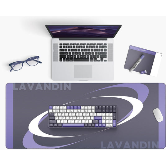 Iqunix f97 lavandin wireless mechanical keyboard, gaming toetsenbord (lavendel, us lay-out, cherry mx brown, rgb leds, 96%, hot-swappable, pbt, 2.4ghz | bluetooth 5.1 | usb-c)