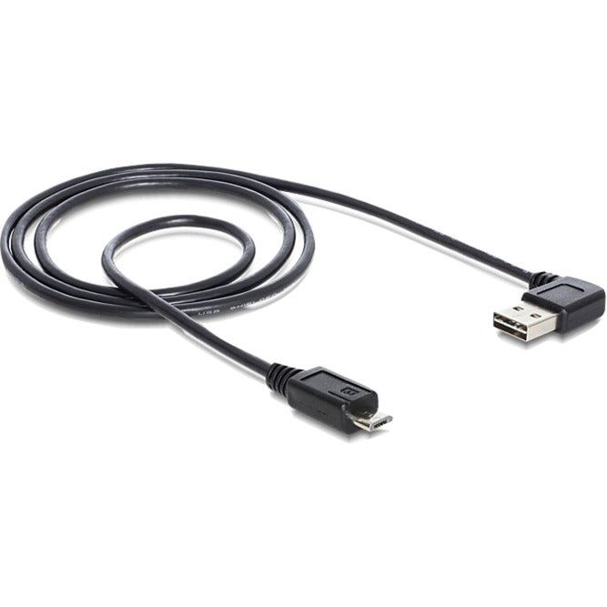 Load image into Gallery viewer, Delock easy-usb-a 2.0 90° > micro-usb-b kabel (zwart, 2 meter)
