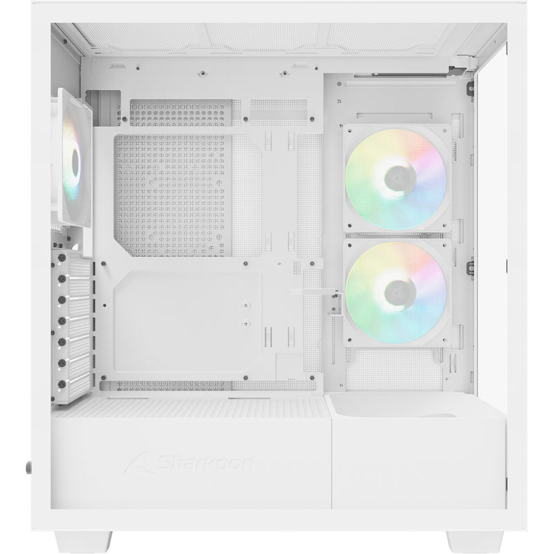 Load image into Gallery viewer, Sharkoon rebel c60 rgb midi tower behuizing (wit | 2x usb-a | 1x usb-c | rgb | tempered glass)
