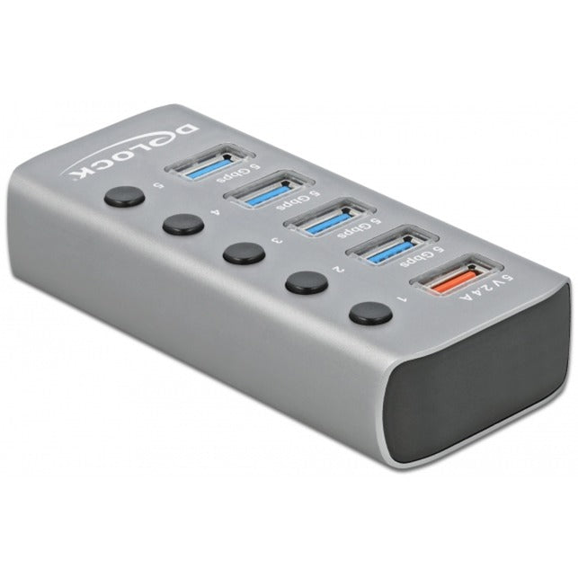 Load image into Gallery viewer, Delock 4-port usb 3.2 gen 1 usb-hub (grijs)
