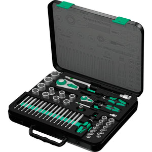 Wera 8100 sa sc 2 zyklop doppenset gereedschapsset (zwart groen, 43-delig, snelheidsratel met draaibare kop)