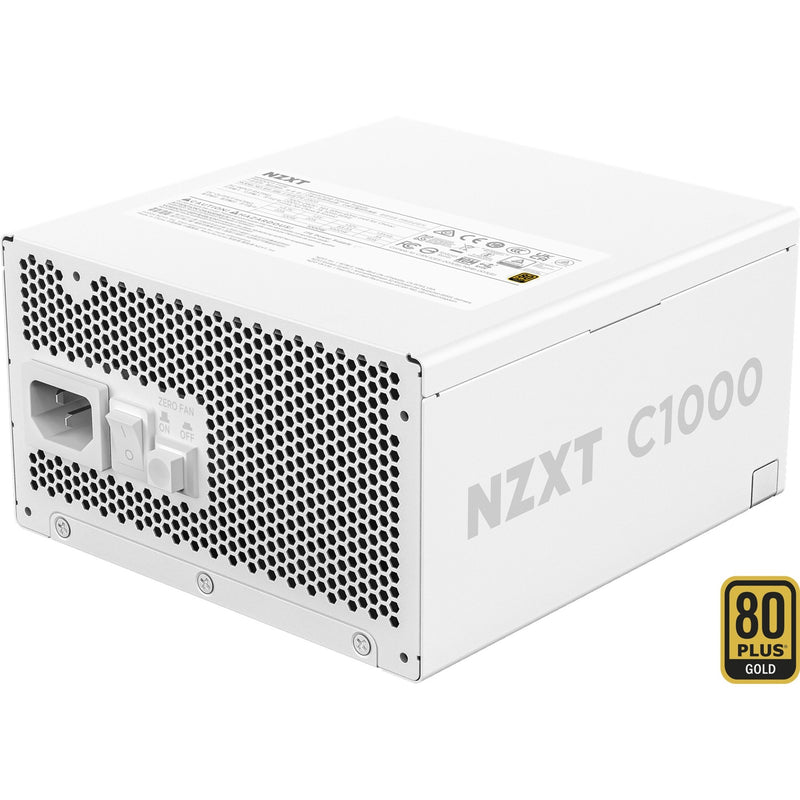 Load image into Gallery viewer, Nzxt c1000 gold atx 3.1 modulaire 1000 watt voeding (wit, 1x 12v-2x6, 3x pcie)
