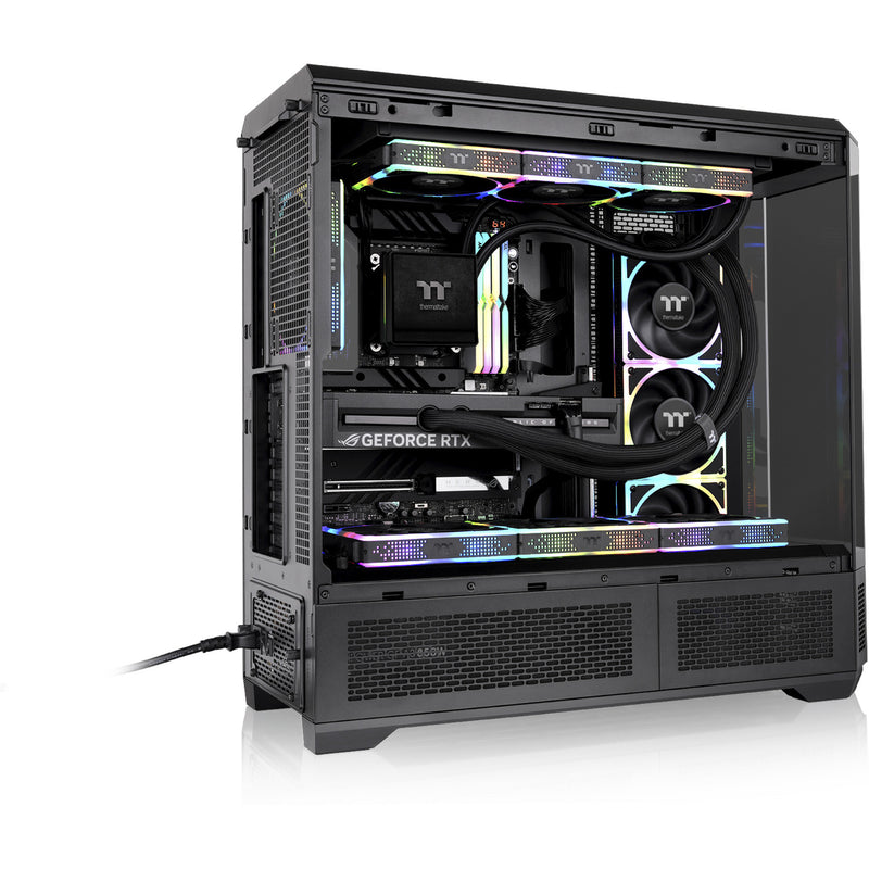 Load image into Gallery viewer, Thermaltake view 600 tg big tower behuizing (zwart | 2x usb-a | 1x usb-c | tempered glass)
