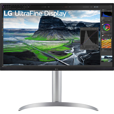 Lg ultrafine 27uq850v-w 27 4k uhd monitor (wit zilver, 2x hdmi, displayport, 2x usb-a, usb-b, usb-c)