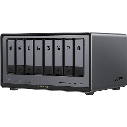 Ugreen nasync dxp8800 plus (grijs, wifi, 2x 10gbe, hdmi, thunderbolt 4 (40 gb s))