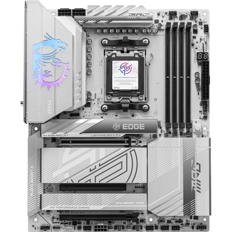 Load image into Gallery viewer, Msi mpg x870e edge ti wifi socket am5 moederbord (zilver, 5gb-lan, wi-fi 7, bt, sound, atx)
