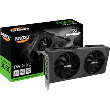 Inno3d geforce rtx 5060 twin x2 8gb grafische kaart (dlss 4, 3x displayport, 1x hdmi 2.1)