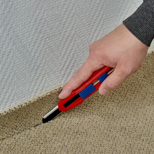 Knipex cutix universele mes stanleymes (rood blauw, incl. 2 mesbladen)