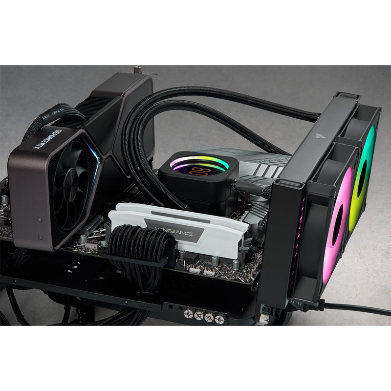 Load image into Gallery viewer, Corsair vengeance rgb 32 gb ddr5-6000 (2x 16 gb) werkgeheugen (zwart, cmh32gx5m2d6000z38, xmp, expo)
