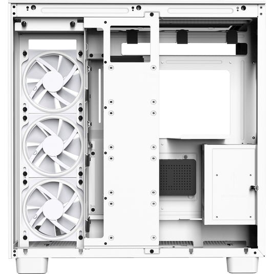 Nzxt h9 elite midi tower behuizing (wit | 2x usb-a | 1x usb-c | rgb | tempered glass)