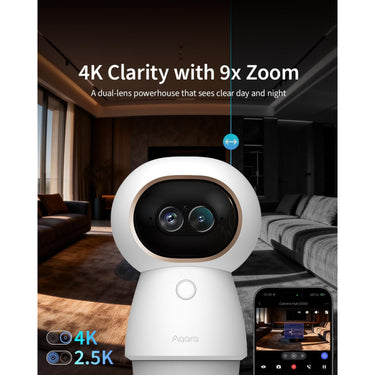 Aqara camera hub g350 (wit, dubbele lens, 4k 2,5k, 360°)