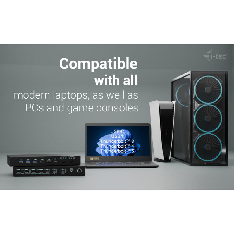 Load image into Gallery viewer, I-tec usb-c kvm dock pro dockingstation (zwart)
