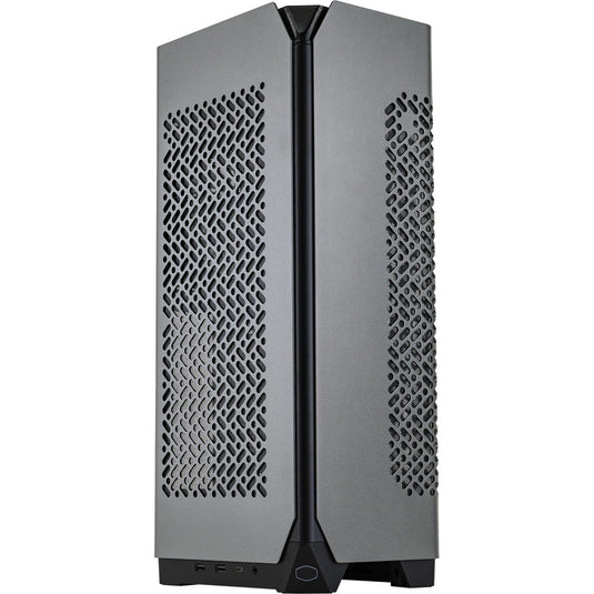Cooler master ncore 100 max mini tower behuizing (donkergrijs | 2x usb-a | 1x usb-c)