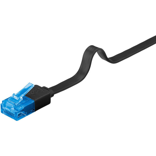 Goobay cat 6a u utp platte kabel (zwart, 20 meter)