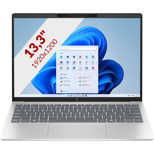 Hp pavilion aero 13-bg0010nd (a12ldea) 13.3 laptop (zilver | ryzen 5 pro 8640u | radeon 760m | 16 gb | 512 gb ssd)