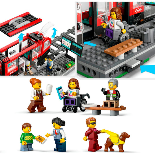 Lego city 60423 stadstram en station
