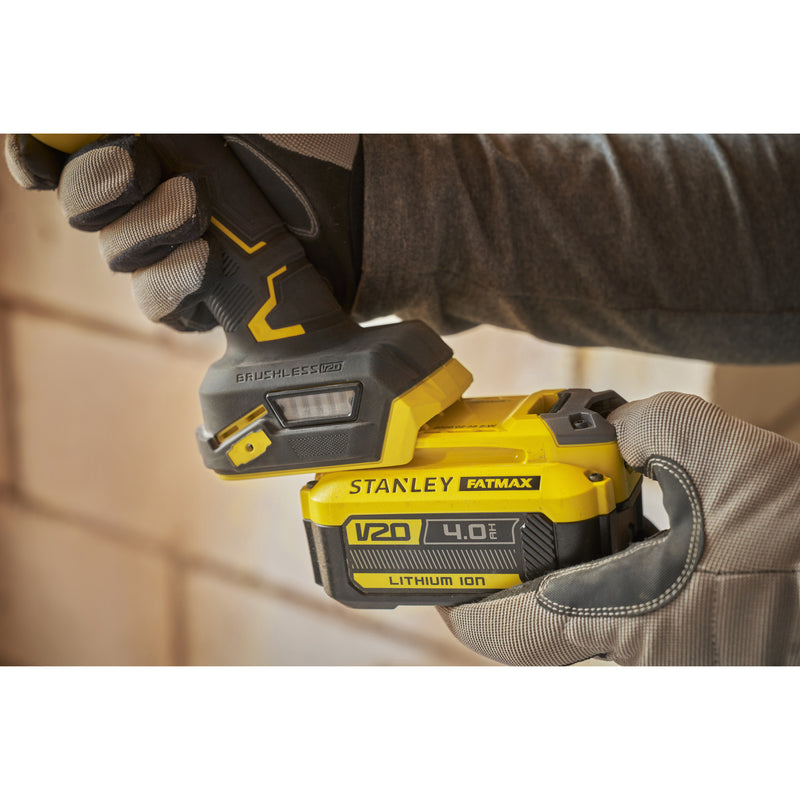 Load image into Gallery viewer, Stanley fatmax v20 18v haakse slijper 125mm (zwart geel, accu en oplader niet inbegrepen)
