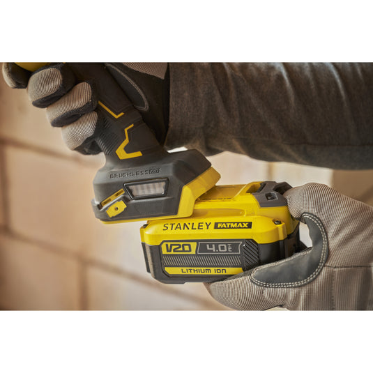 Stanley fatmax v20 18v haakse slijper 125mm (zwart geel, accu en oplader niet inbegrepen)