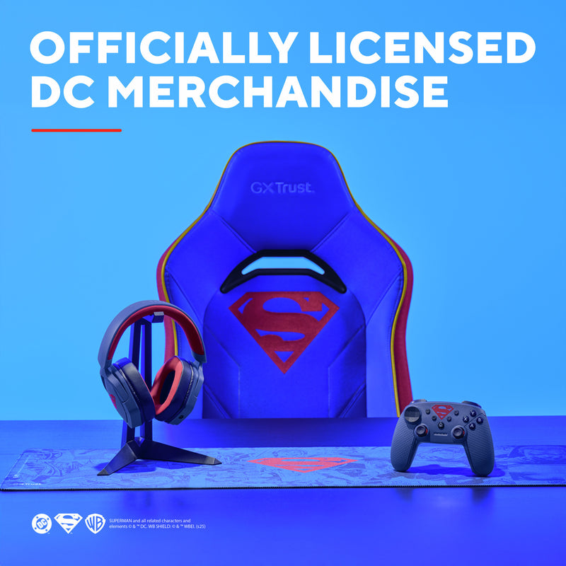 Load image into Gallery viewer, Trust gxt 721sm ruya pro superman gaming stoel (blauw rood)
