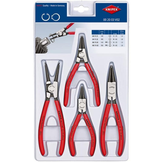 Knipex borgveertangenset 00 20 03 v02 (rood, 4-delig)