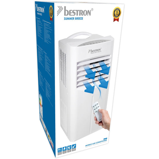 Bestron aac9000 mobiele airconditioner (wit, koelvermogen 2,6 kw | met cfc-vrij koelmiddel | 9000 btu h)