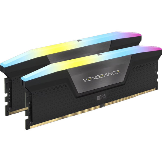 Corsair vengeance rgb 32 gb ddr5-6000 (2x 16 gb) werkgeheugen (zwart, cmh32gx5m2d6000z38, xmp, expo)