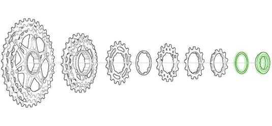 Shimano lock ring with spacer for cs-m771-10