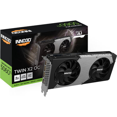 Inno3d geforce rtx 5060 ti twin x2 8gb grafische kaart (3x displayport, 1x hdmi 2.1, dlss 4)