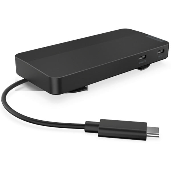 Load image into Gallery viewer, Lenovo usb-c-travel dock voor 2 schermen (met adapter) dockingstation (zwart)
