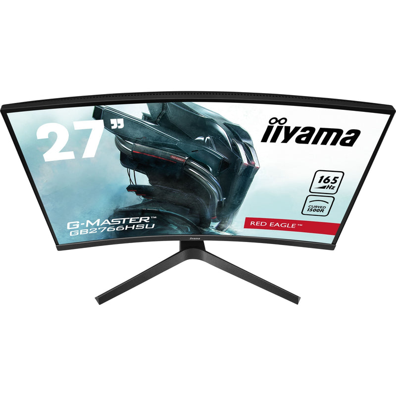 Load image into Gallery viewer, Iiyama g-master red eagle gb2766hsu-b1 27 curved gaming monitor (zwart, 2x hdmi, displayport, 2x usb-a, usb-b, 165 hz)
