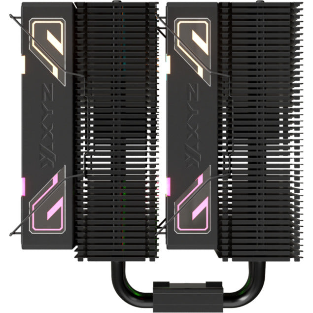 Afbeelding laden in galerijviewer, Xyz pc gear thermax 6 duo rgb cpu-koeler (zwart, argb, pwm)
