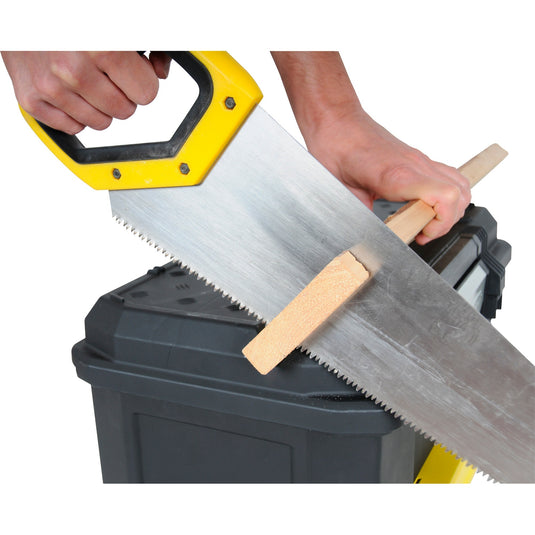 Stanley gereedschapskoffer 19 met drukslot en lade gereedschapskist (zwart geel, 1-70-316)