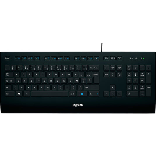 Logitech k280e toetsenbord (zwart, eu lay-out (qwerty), rubberdome)