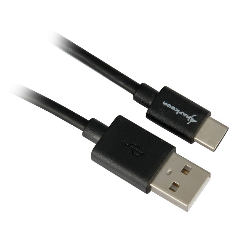 Load image into Gallery viewer, Sharkoon usb-a 2.0 - usb-c kabel (zwart, 1,5 meter)

