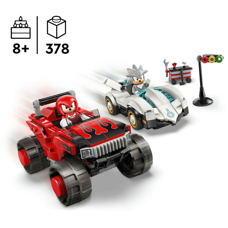 Load image into Gallery viewer, Lego sonic the hedgehog 77118 silvers auto vs. knuckles' monstertruck
