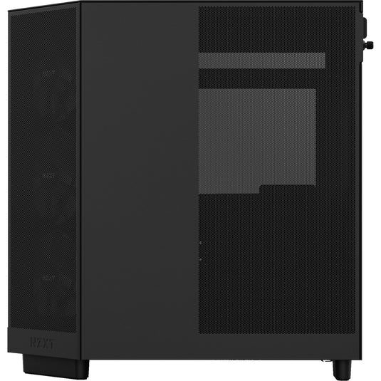 Nzxt h6 flow rgb midi tower behuizing (zwart | 2x usb-a | 1x usb-c | rgb | tempered glass)