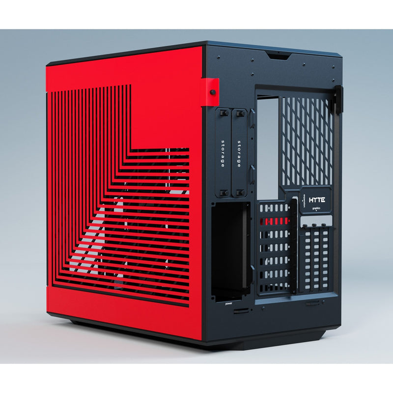 Load image into Gallery viewer, Hyte y60 midi tower behuizing (rood zwart | 3x usb-a | tempered glass)
