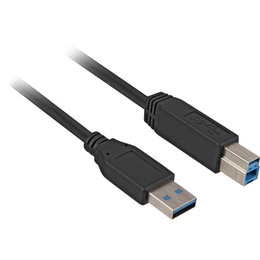 Sharkoon usb-a 3.0 > usb-b kabel (zwart, 3 meter)